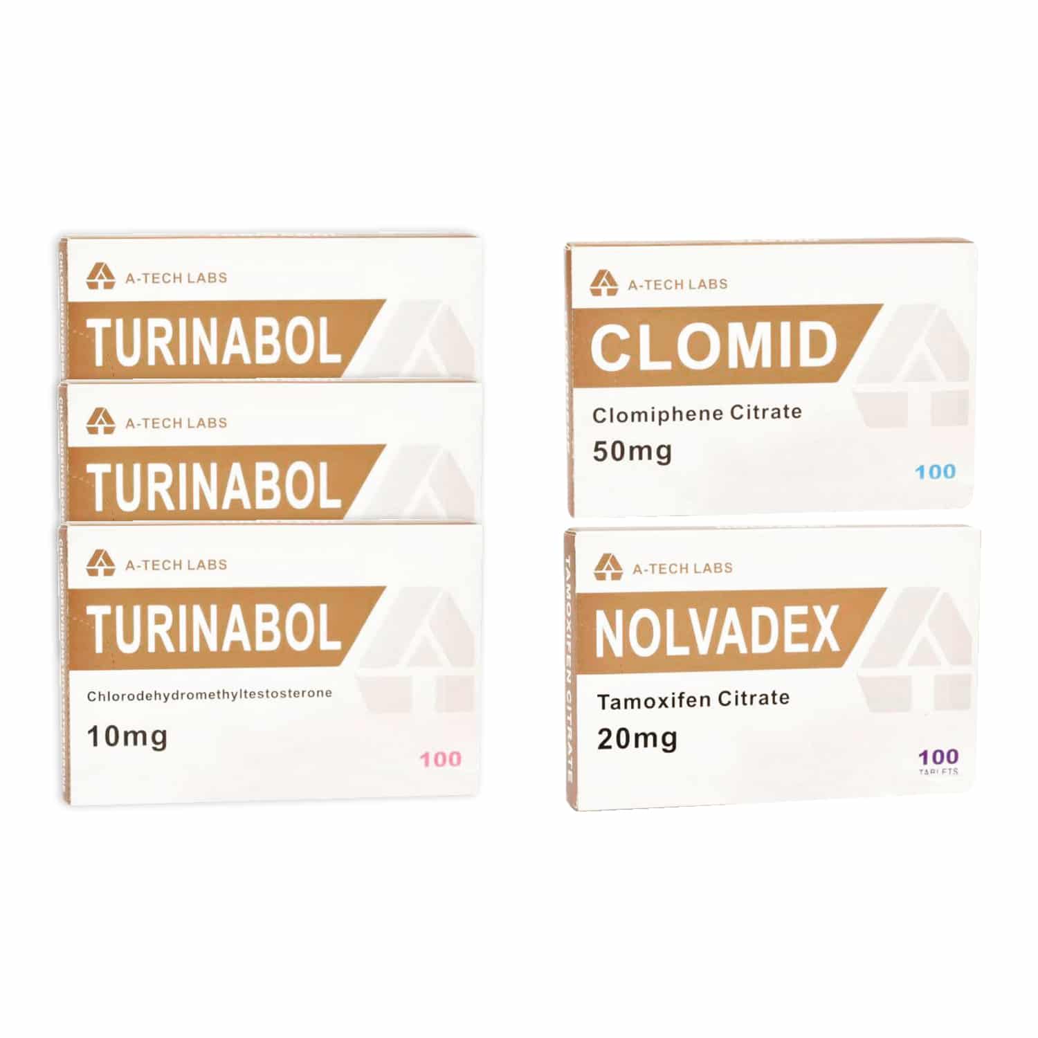 PACK LEAN MUSCLE LEVEL II (DOUSTNY) TURINABOL + OCHRONA + PCT (8 TYGODNI) A Tech Labs