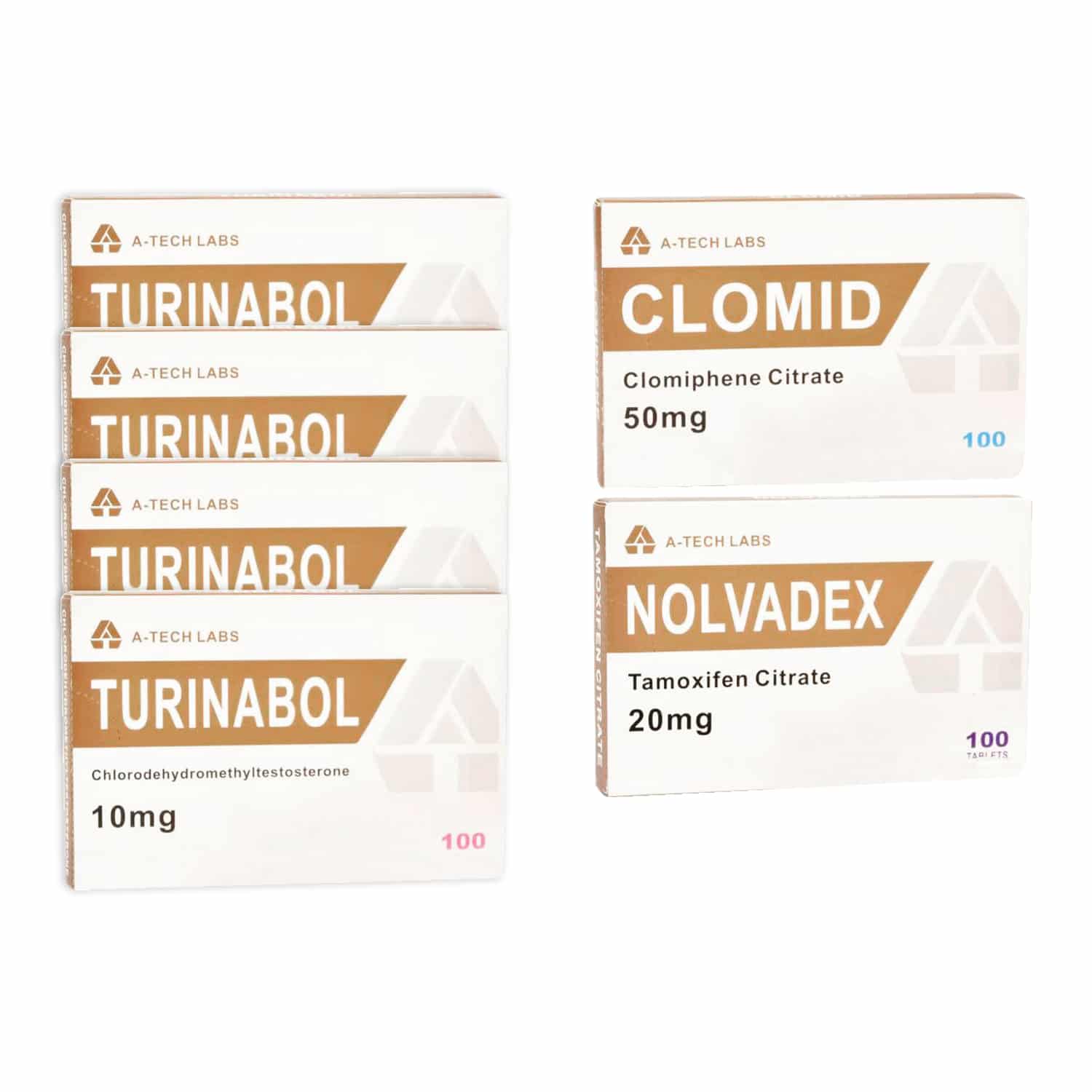 PACK LEAN MUSCLE LEVEL III (DOUSTNY) TURINABOL + OCHRONA + PCT (8 TYGODNI) A Tech Labs