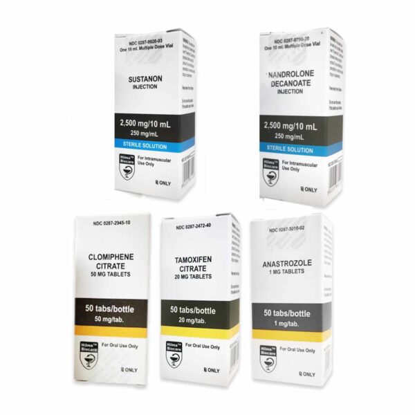 PACK MASS POZIOM I (WSTRZYKNIĘCIE) SUSTANON 250 + DECA 250 + PCT (8 TYGODNI) Hilma