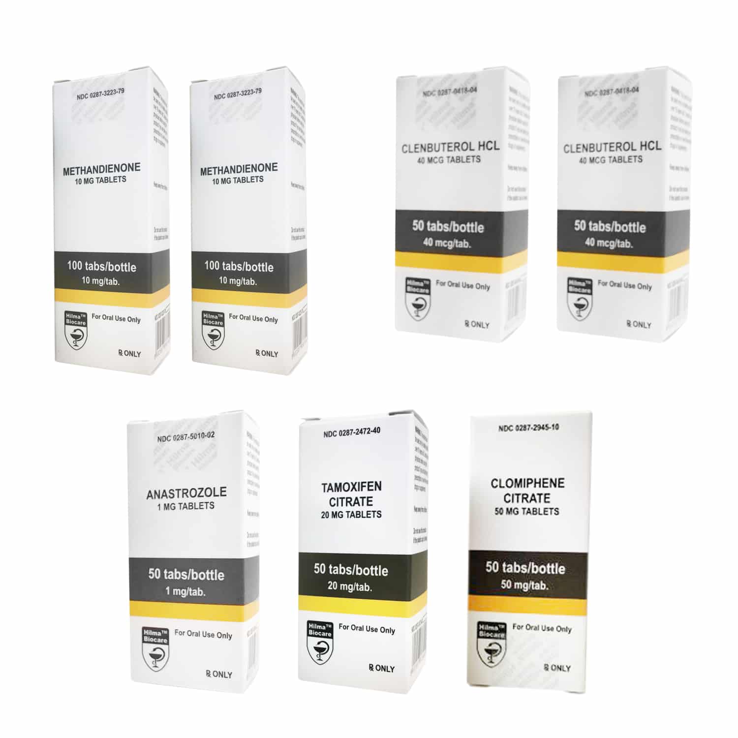SUCHY PAKIET MIĘŚNIOWY (DOUSTNY) DIANABOL + CLENBUTEROL + PCT (8 TYGODNI) Hilma