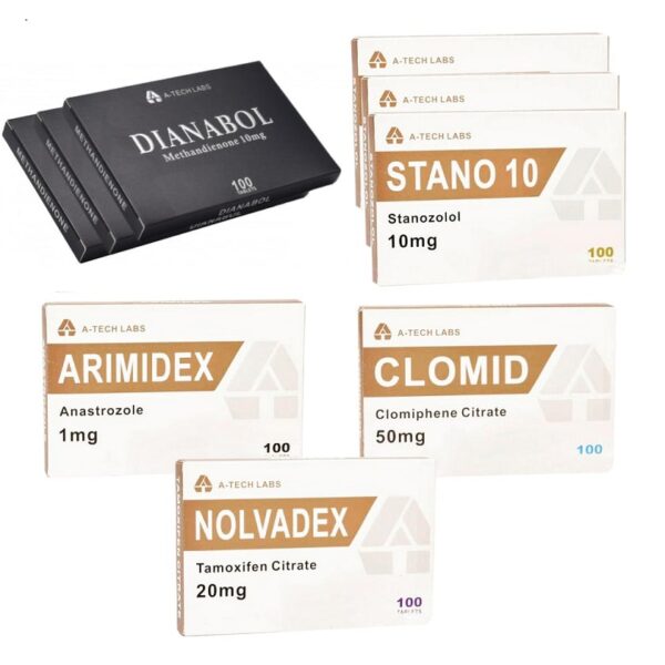 Zestaw do przyrostu masy mięśniowej, sterydy doustne, Dianabol, Winstrol, 8 tygodni, Tech Labs 1