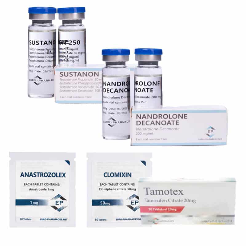 POZIOM II (WSTRZYKNIĘCIE) Pakiet Mass Gain: SUSTANON 250 + DECA 250 + PCT (8 tygodni) Apteki Euro