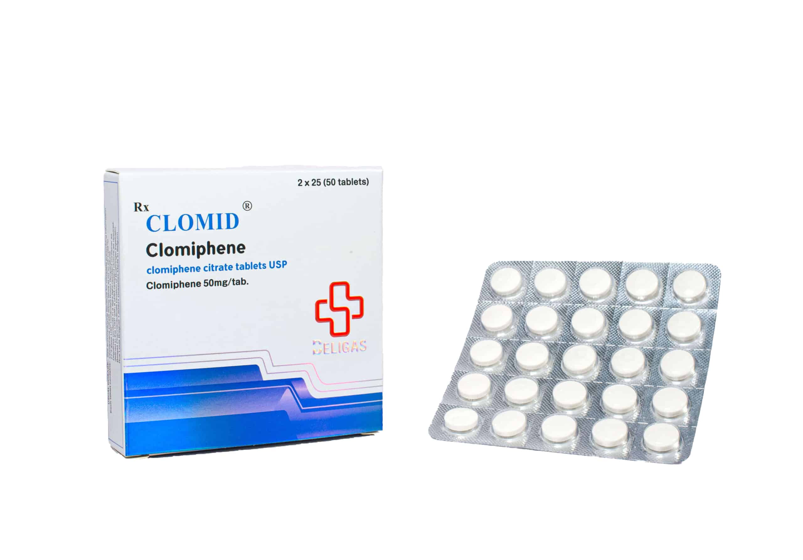 Clomid 2 x 25 mg (50 tabletek) 50 mg