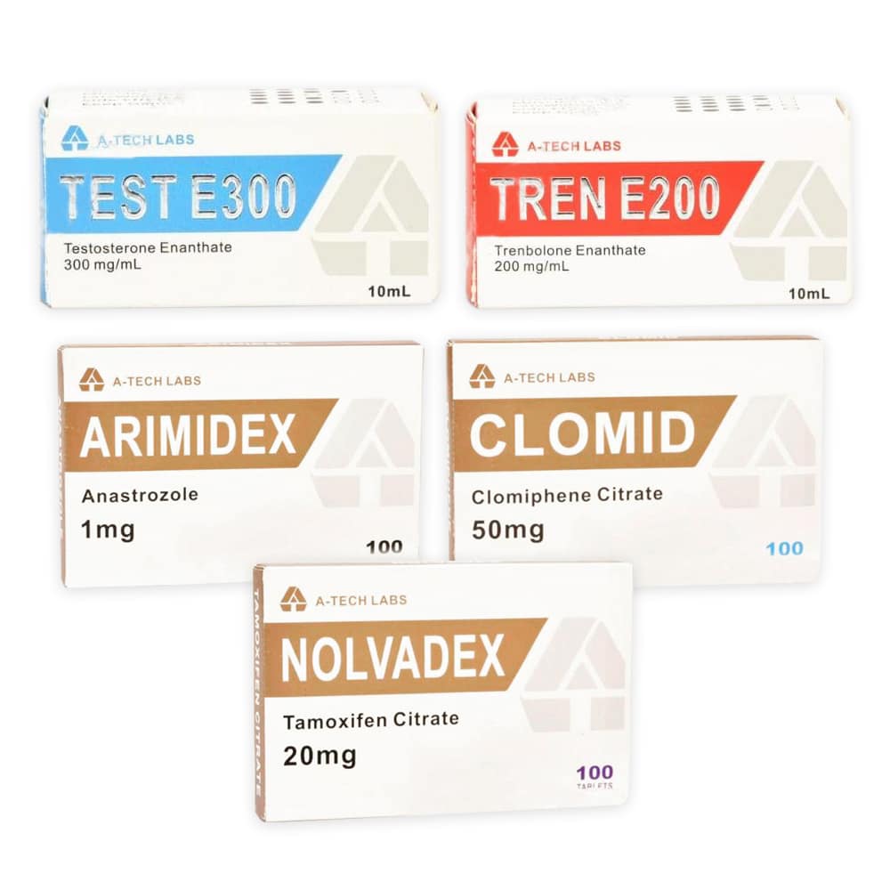 PAKIET NA MASĘ SUCHĄ Testosteron Enanthate + Trenbolon Enanthate (10 tygodni) A Tech