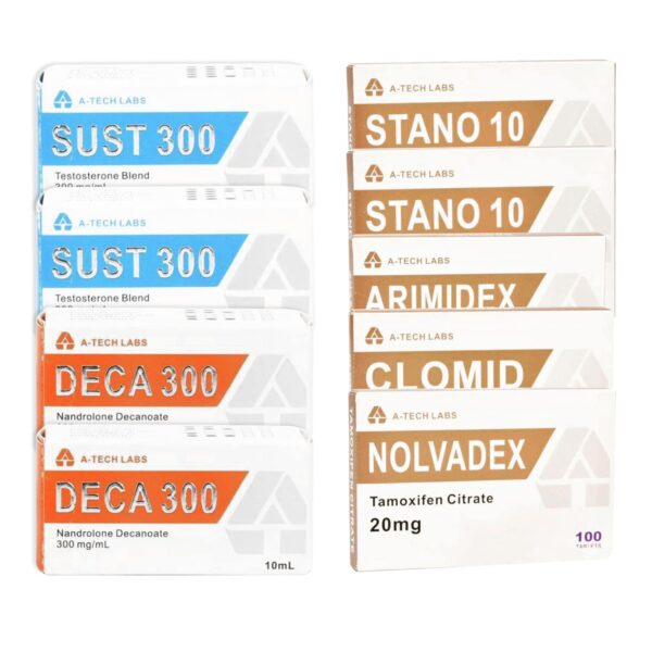 Pakiet na przyrost masy mięśniowej (wstrzyknięcie doustne) Sustanon + Deca + Winstrol (8 tygodni) A Tech