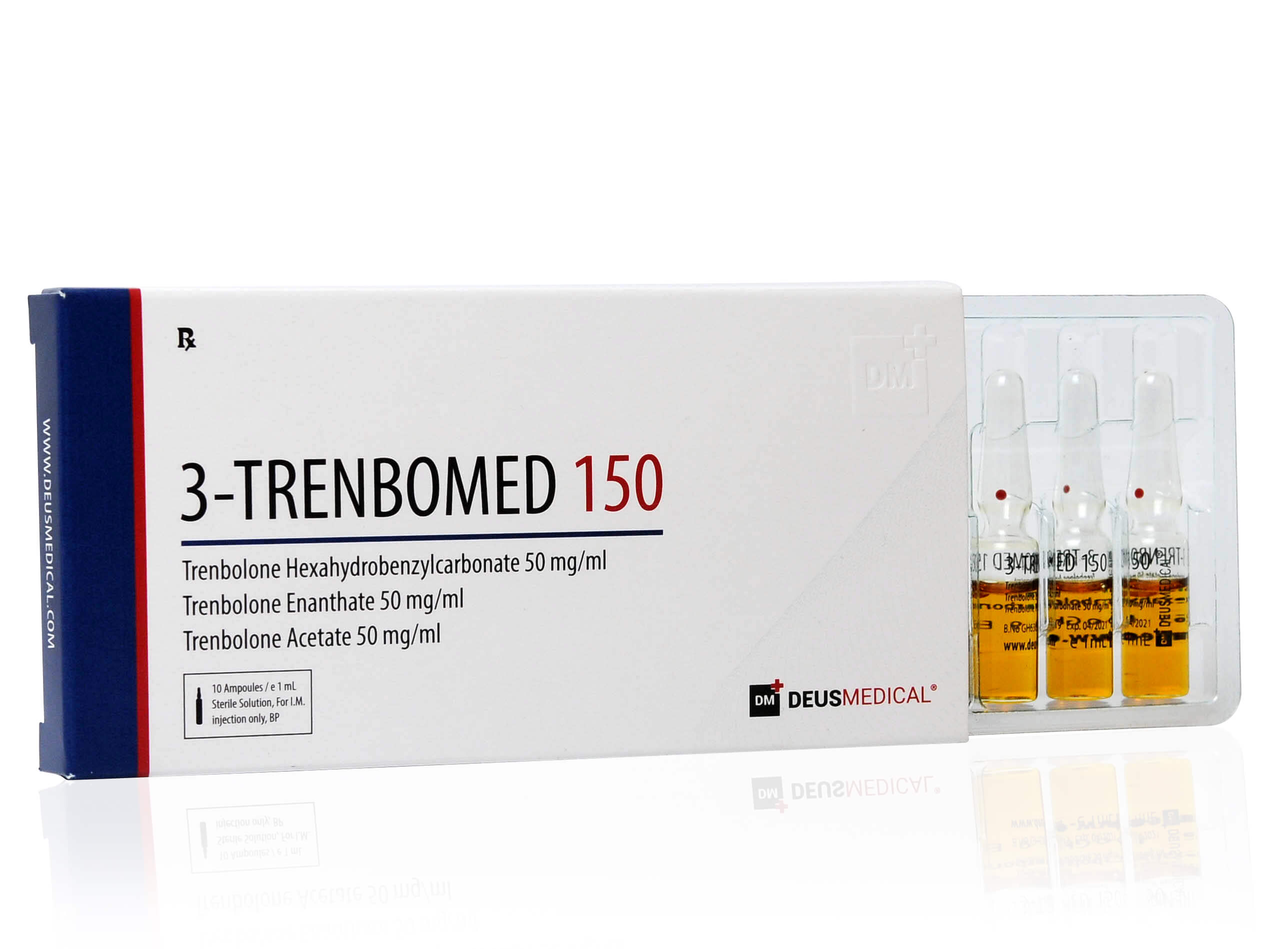 DEUSMEDICAL 3 TRENBOMED 150 PRZÓD+3AMP
