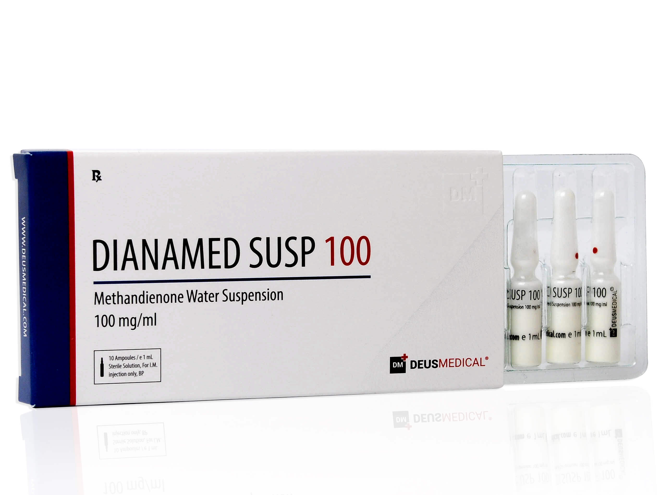 DEUSMEDICAL DIANAMED SUSP 100 PRZÓD + 3AMP