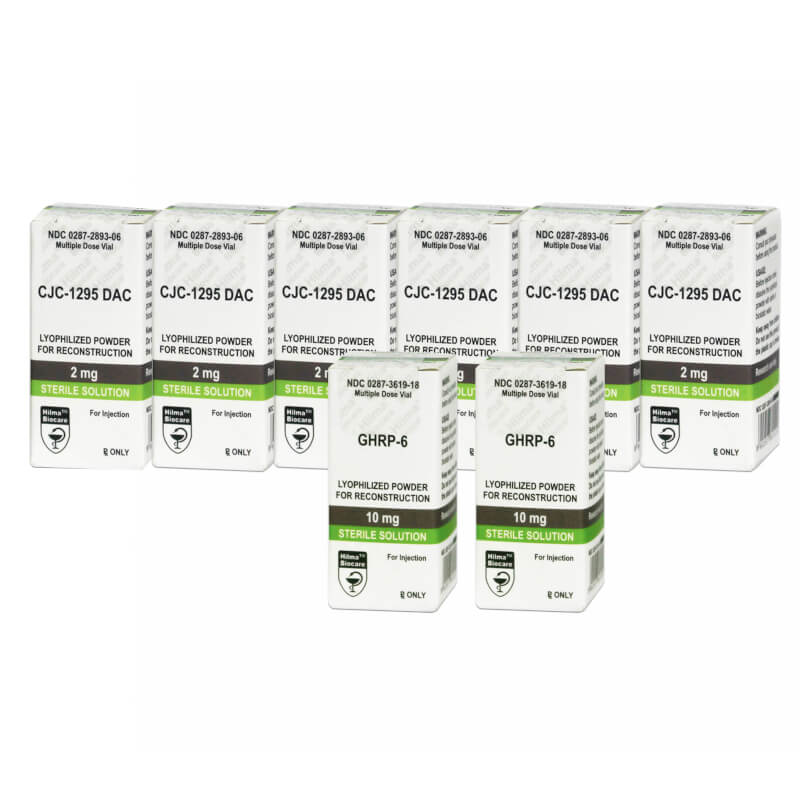 Pakiet peptydów na przyrost masy mięśniowej GHRP 6 CJC 1295 DAC Hilma Biocare (12 tygodni)