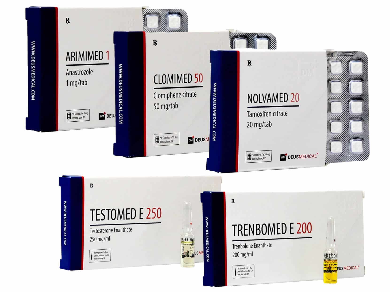1 PACZKA NA MASĘ BEZTŁUSZCZOWĄ Testosteron Enanthate Trenbolon Enanthate 10 tygodni Deus Medical