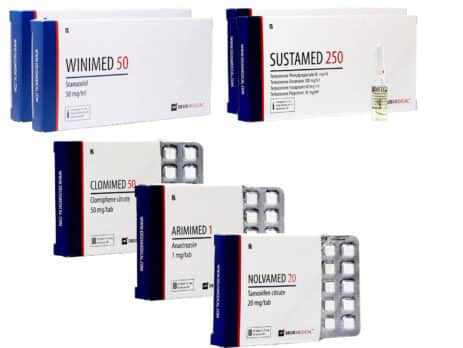 6-poziomowy pakiet na przyrost masy mięśniowej II INJECT Sustanon Stanozolol 8 tygodni Deus Medical 463×348