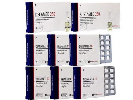 Klasyczny pakiet Mass Gain 8 tygodni Sustanon Deca Dianabol Protection PCT Deus Medical 463×348
