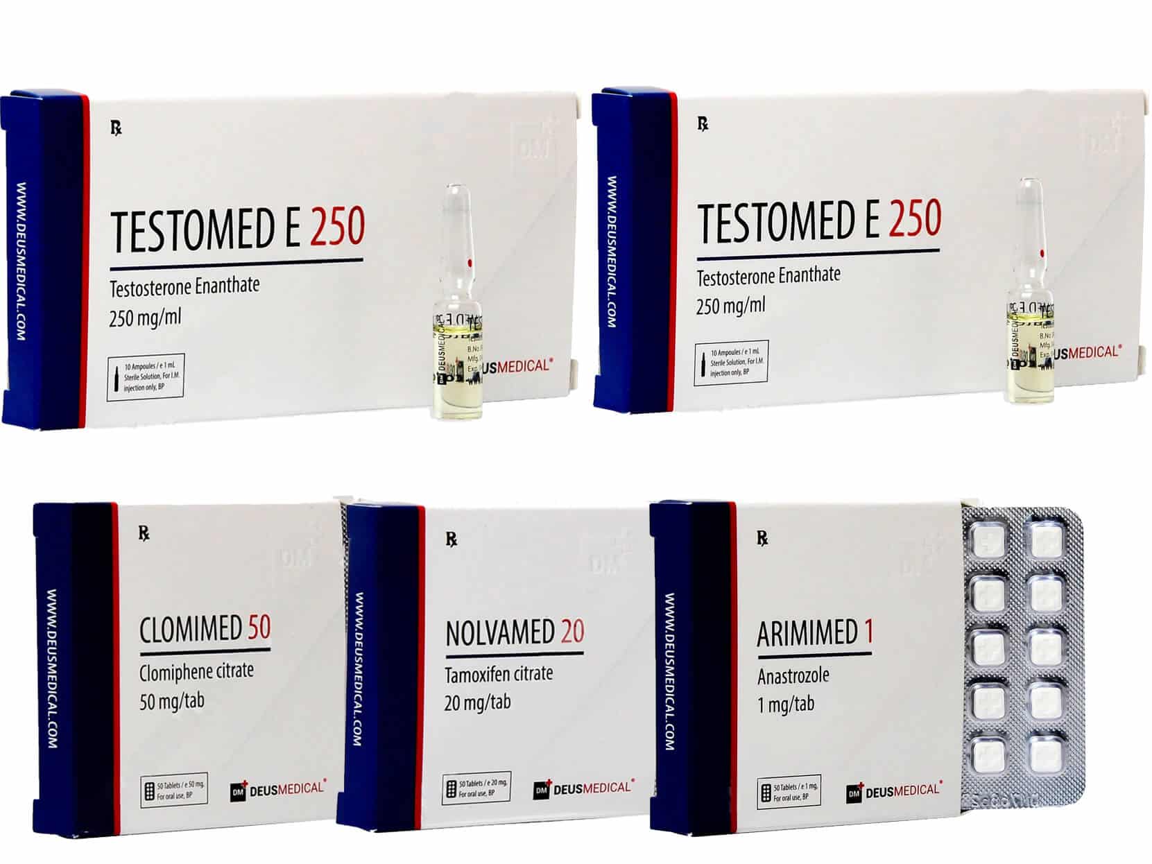 Pakiet Mass Gain 8 tygodni Testosteron Enanthate Protection PCT Deus Medical