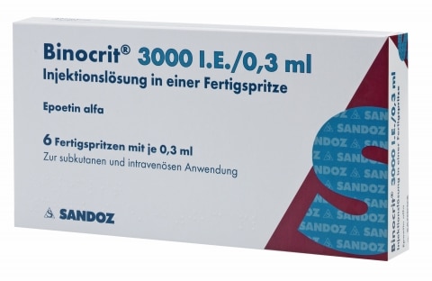 Binocrit 3000 Iu 0,3 ml 6 roztwór do wstrzykiwań w wstępnie napełnionych strzykawkach Epoetin Alfa Sandoz