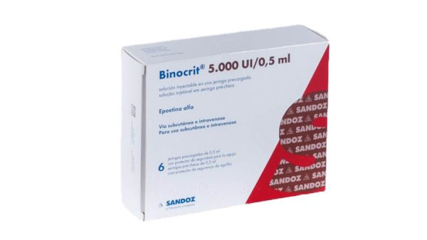 Binocrit 5000 Iu 0,5 ml 6 roztworów do wstrzykiwań w wstępnie napełnionych strzykawkach Epoetin Alfa Sandoz