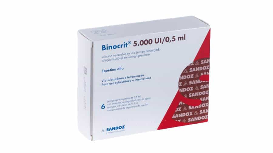 Binocrit 5000 Iu 0,5 ml 6 roztworów do wstrzykiwań w wstępnie napełnionych strzykawkach Epoetin Alfa Sandoz