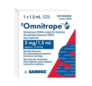Somatropina Omnitrope 15 Iu 5 Mg 1,5 Ml Cart. Sandoz