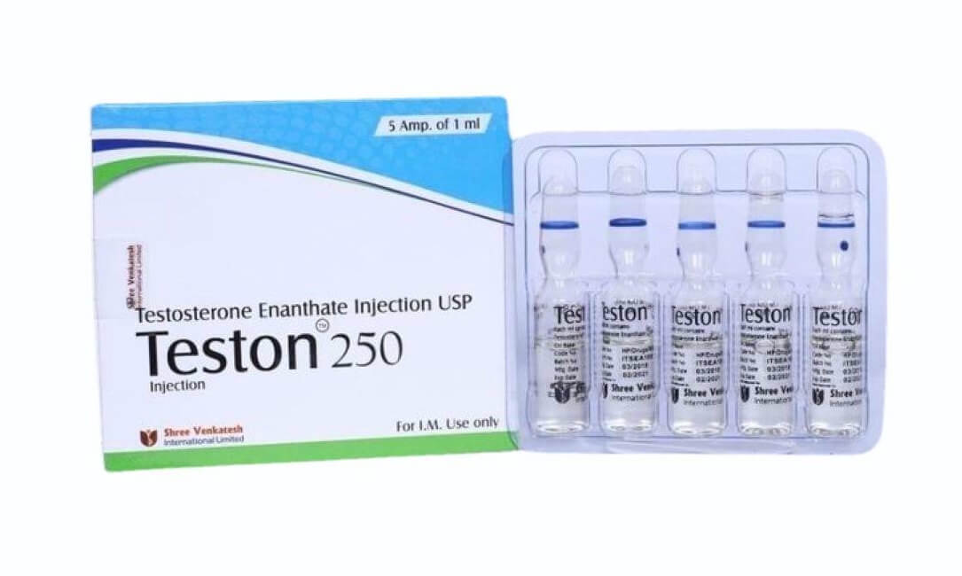 TESTON - Testosteron Enanthate 250 mg/ml (5 amperów x 1 ml) - Shree Venkatesh