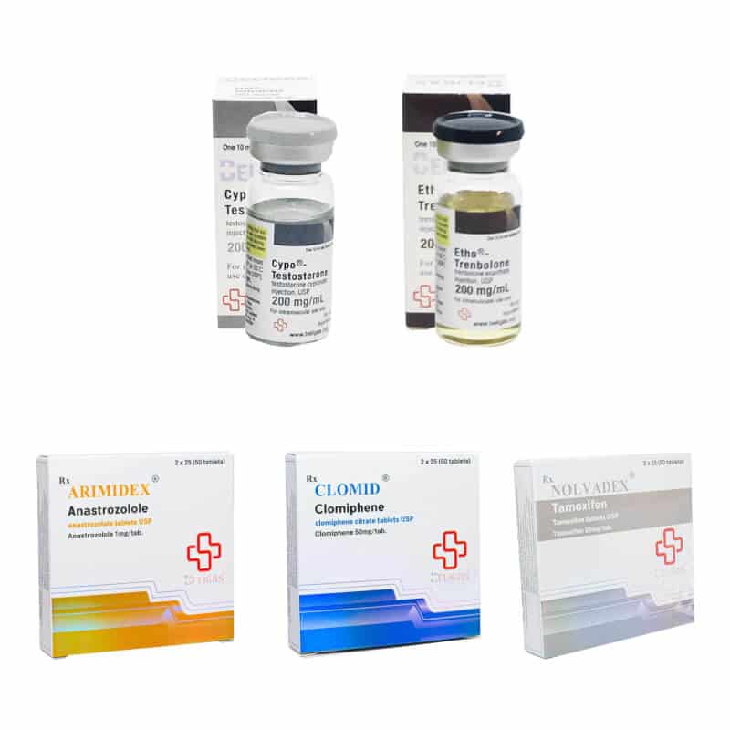 Pakiet na przyrost masy mięśniowej: Testosteron Cypionate + Trenbolon Enanthate (10 tygodni) Beligas Pharmaceuticals International