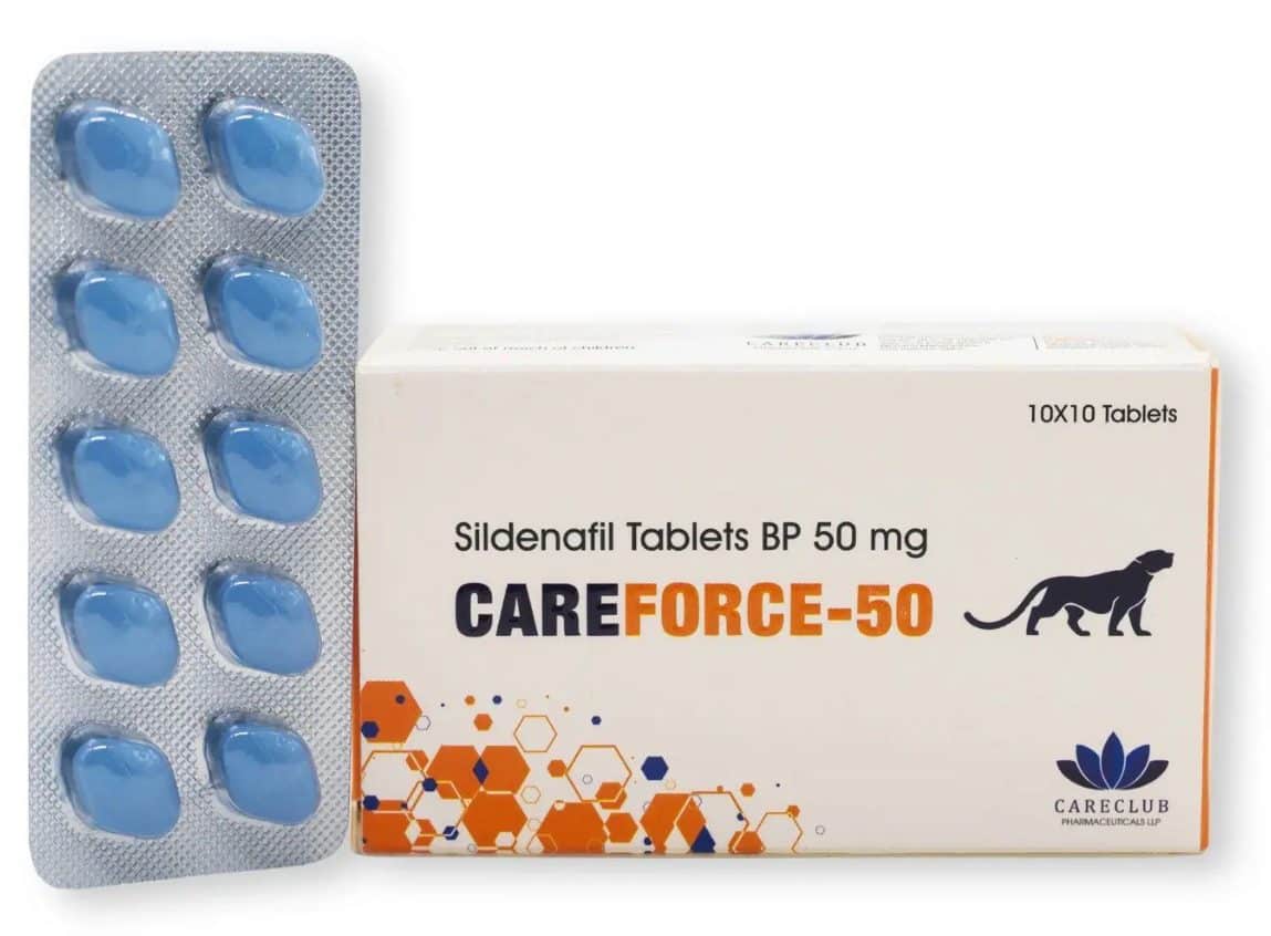 Careforce 50mg Sildenafil BP 100 tabletek Apteka UE