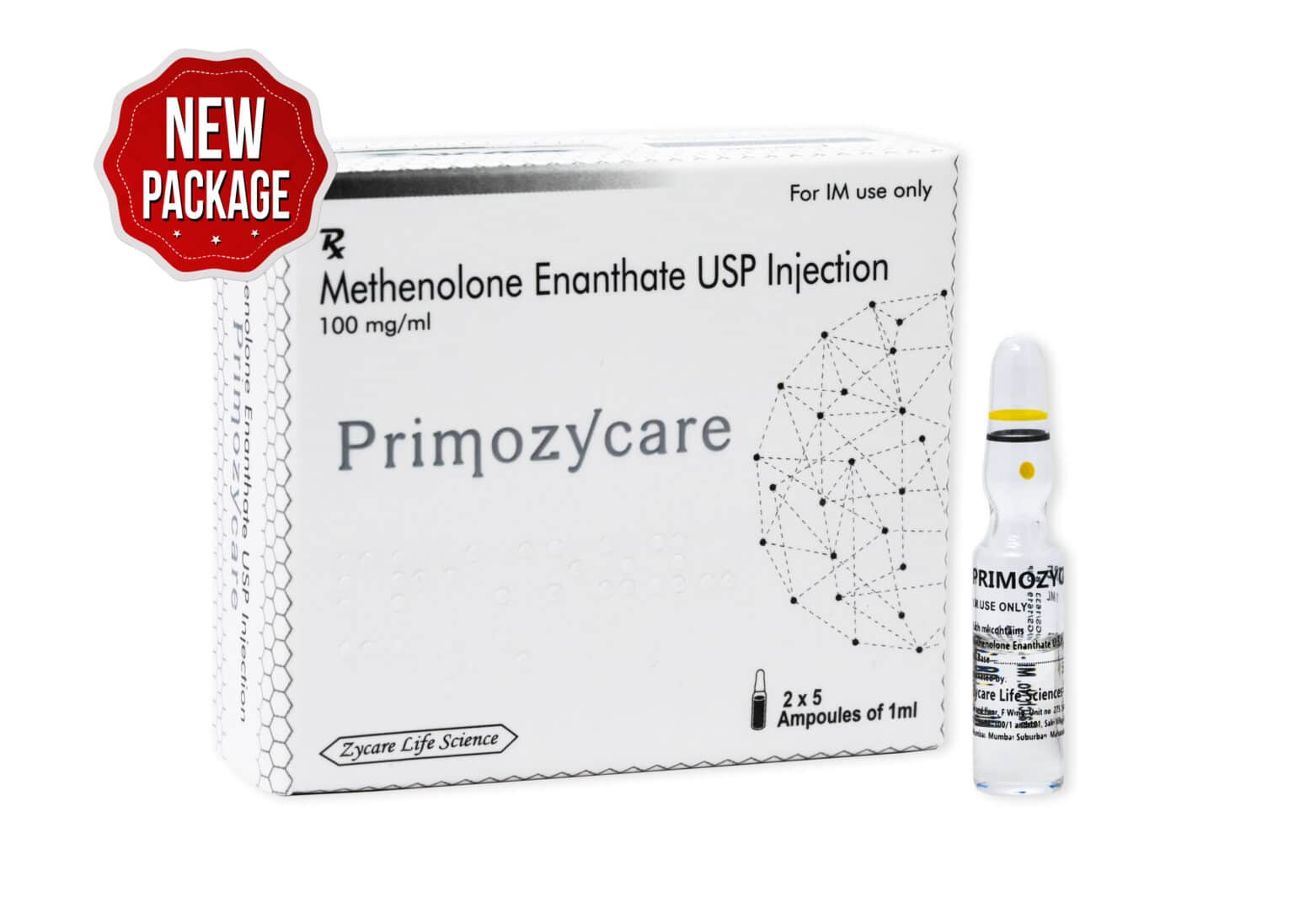 PRIMOZYCARE Enantan metenolonu USP Inj 100 mg 1×10 1