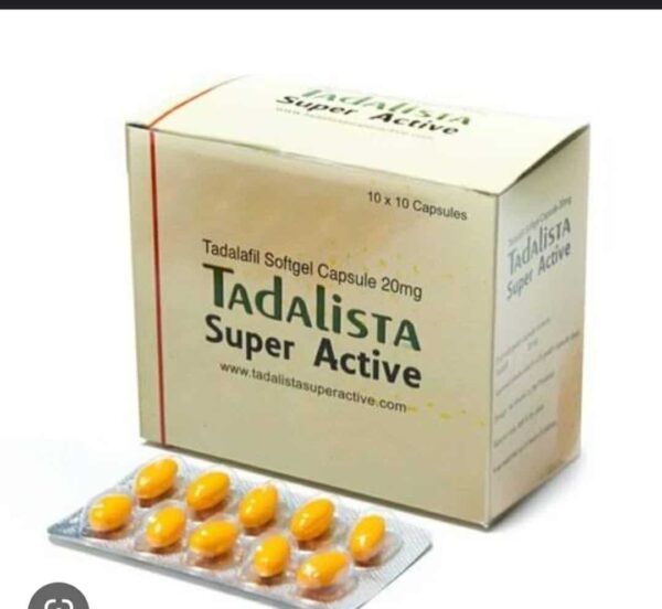 Tadalista Super Active Tadaladil Soft Gelatin caps 20 mg 100 tabletek Pharmacy EU