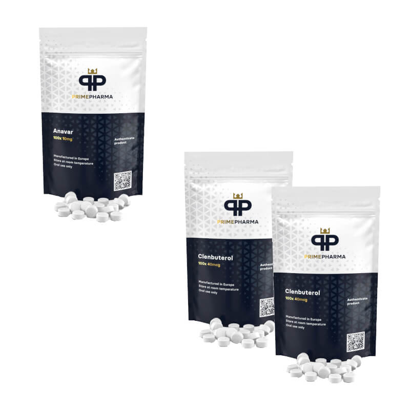 Zaawansowany pakiet odchudzający dla kobiet: Anavar Clenbuterol 8 tygodni Prime Pharma