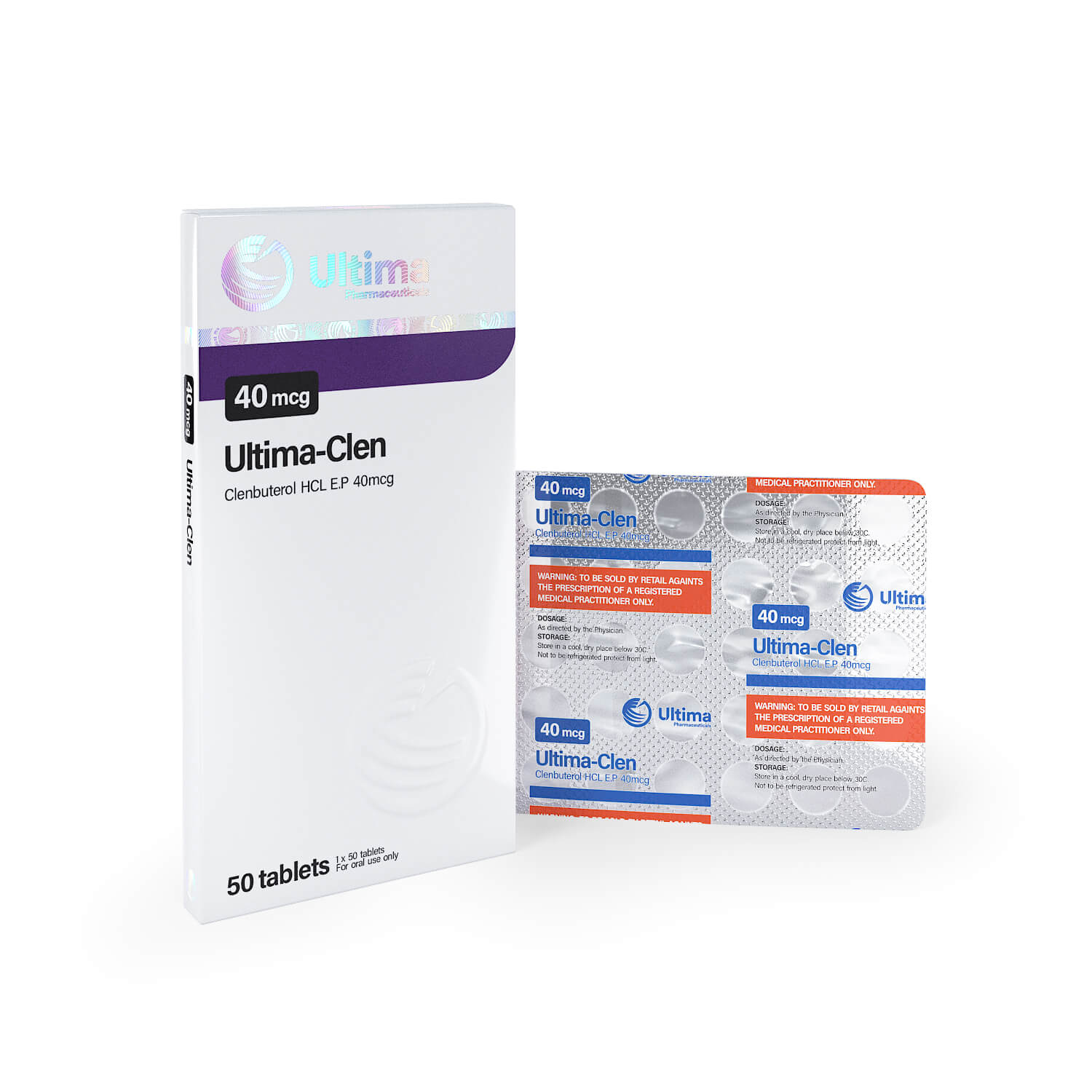 Ultima Clenbuterol 50 tabletek x 40 mcg