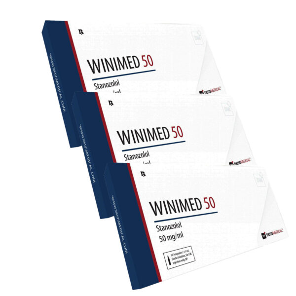 Opakowanie 8 sztuk i zastrzyk odchudzający Deus Medical Winstrol