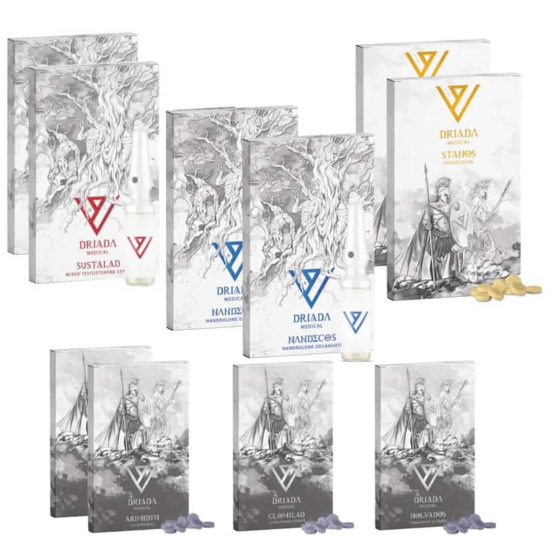 Pakiet na masę mięśniową ORAL INJECT 8 tygodni Sustanon Deca Winstrol Driada Medical 2