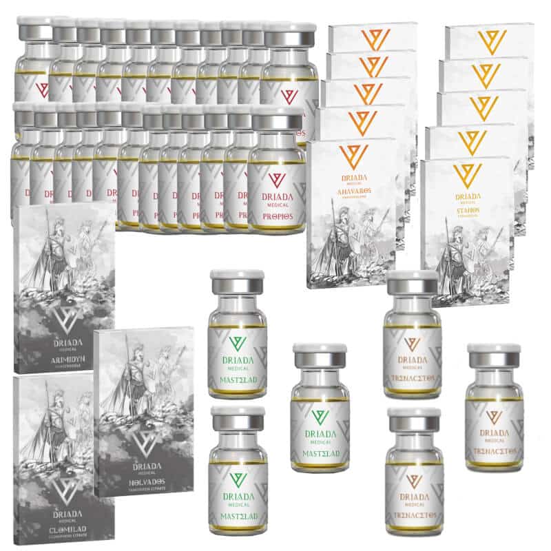 EXTREME DRY MASS GAIN PACK Test P Tren A Mast P Anavar Winstrol doustnie 16 tygodni DRIADA