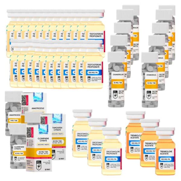 EXTREME LEAN MASS GAIN PACK Test P Tren A Mast P Anavar Winstrol doustnie 16 tygodni HILMA