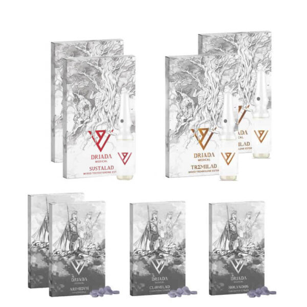 Pakiet beztłuszczowej masy zaawansowanej 10 tygodni Sustanon Tri Tren Driada Medical 1