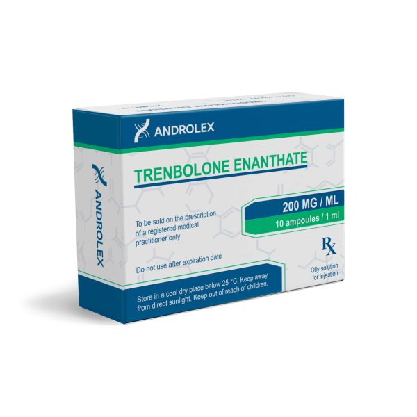 pudełko z ampułkami androlex, trenbolon enanthate