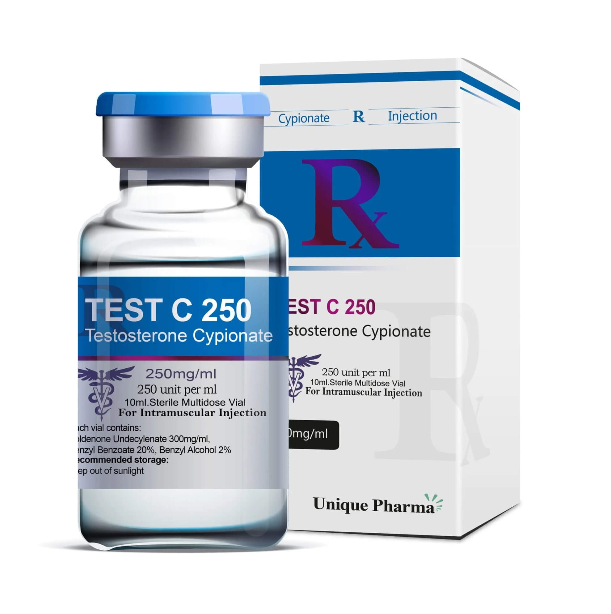 Test C 250 - Cypionian testosteronu (250 mg/ml 10 ml) - UNIQUE-PHARMA