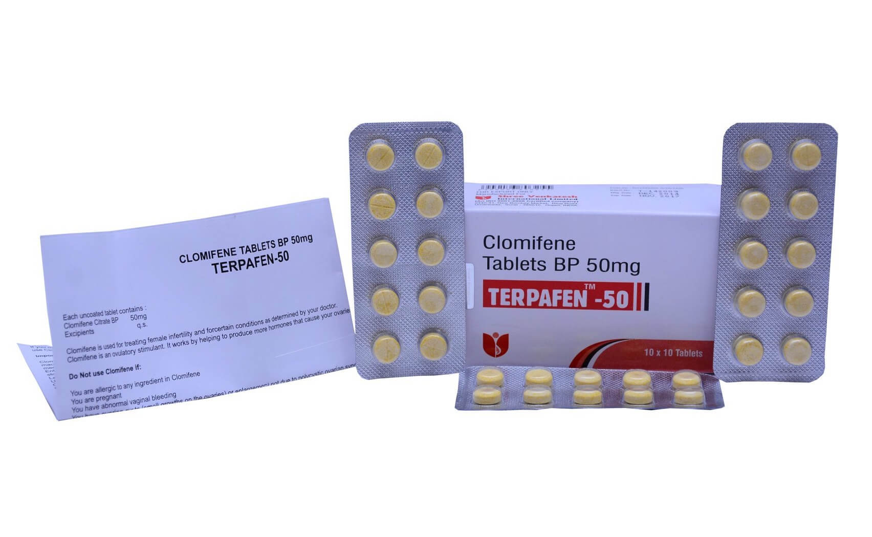 TERPAFEN - Cytrynian klomifenu 50 mg (100 tabletek) - Shree Venkatesh