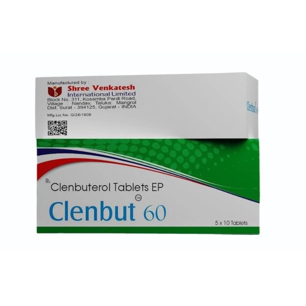 CLENBUT 60 - Clenbuterone Hcl 60mcg (50 tabletek) - Shree Venkatesh