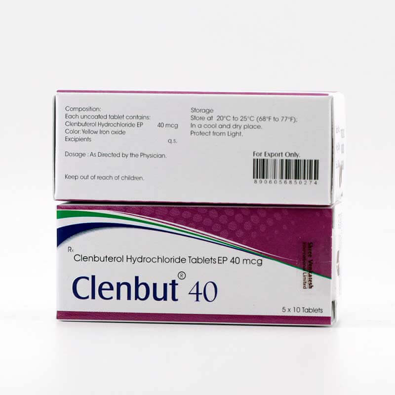 CLENBUT 40 - Clenbuterone Hcl 40mcg (50 tabletek) - Shree Venkatesh