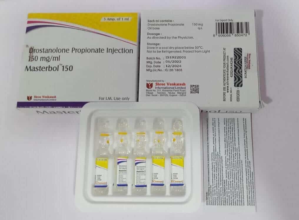 MASTERBOL 150 - Propionian drostanolonu 150 mg/ml (5 amperów x 1 ml) - Shree Venkatesh